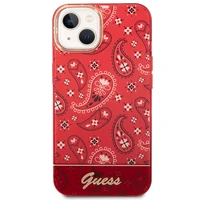Guess GUHCP14MHGBNHR iPhone 14 Plus 6.7 "raudonas/raudonas kietas dėklas Bandana Paisley