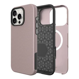 Dėklas Perfectionists Triangle Mag Case Apple iPhone 12/12 Pro rožinio aukso