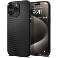 Dėklas telefonui Spigen Liquid Air iPhone 15 Pro Max - matinis juodas (m)