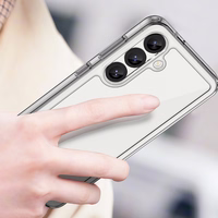 Kosmoso dėklas Samsung Galaxy S25 Edge su lanksčiu rėmu - permatomas