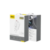 A6MaxL 20W USB-A USB-C sieninis įkroviklis su 1m USB-C - Lightning kabeliu – baltas