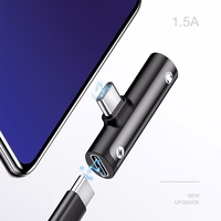 USAMS Adapteris AU07 2w1 USB-C mėlynas/blue USB-C + 3,5mm SJ277TC02 (US-SJ277)