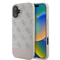 Guess 4G apatinė juostelė dėklas telefonui iPhone 16 Plus 6.7" - rožinė