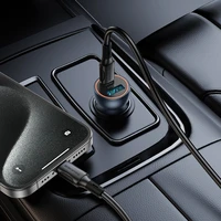 Automobilinis įkroviklis Borofone BZ32A USB-C/USB-A 30W pilkas