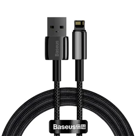 Baseus kabelis Tungsten USB - Lightning 1,0m 2,4A juodas