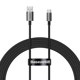 Baseus kabelis Superior USB - USB-C 2,0m klasterinis juodas 100W