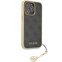 Guess 4G Charms Collection dėklas iPhone 14 Pro Max - pilkas