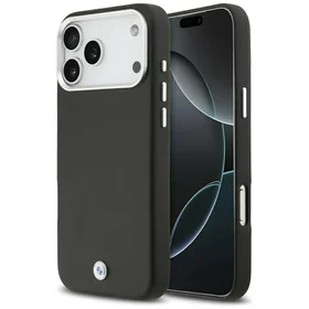 BMW Sign visiškai dengiantis metalinis magnetinis dėklas telefonui iPhone 17 Pro Max - juodas