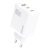 Dudao A29 65W GaN sieninis įkroviklis 2 x USB-C + 1 x USB-A - baltas