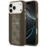 Guess 4G Stripe Magnetinis dėklas telefonui iPhone 17 Pro Max - ruda