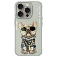 Nimmy Glasses Cool Dog dėklas iPhone 15 Pro Max - pilkas
