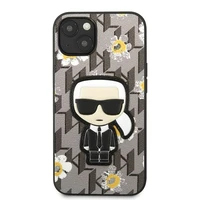 Karl Lagerfeld KLHCP13MPMNFIK1 iPhone 13 6.1" pilkas/pilkas Gėlių Ikonik Karl