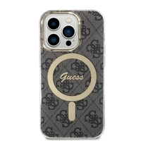 Rinkinys Guess GUBPP14XH4EACSK dėklas + įkroviklis iPhone 14 Pro Max 6.7" juodas/kietas dėklas 4G Spausdinimas Magnetinis