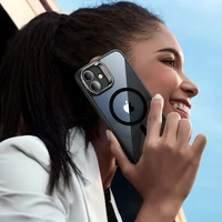 ESR Classic Hybrid Kickstand Halolock MagSafe komplektas su apsauginiu stiklu iPhone 16 - juodas