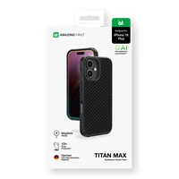 AmazingThing Titan Max dėklas su 1500D aramido pluoštais iPhone 16 Plus - juodas