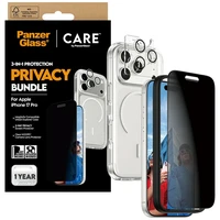 CARE by PanzerGlass flagmanas privatumo 3in1 dėklas + privatumo stiklas + lęšis iPhone 17 Pro