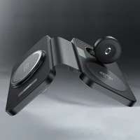 "Choetech T616-F 3in1" indukcinis įkroviklis, suderinamas su "Apple" ir "Samsung" įrenginiais - juodas