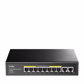 Cudy GS1010PE tinklo komutatorius Gigabit Ethernet (10/100/1000) Maitinimas per Eternetą (PoE) Juoda
