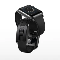 Baseus Slip-Thru dirželis laikrodžiui Apple Watch 3/4/5/6/SE 38mm/40mm juodas (LBWSE-01)