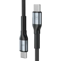 3mk Hyper Cable N-SERIES USB-C / USB-C 1m 20V/5A 100W laidas - juodas