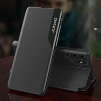 Ekologiškos odos dėklas Samsung Galaxy S24 FE su atverčiamu dangteliu ir stovu - juodas