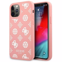 Guess GUHCP12LLSPEWPI iPhone 12 Pro Max 6.7" rožinis/rožinis kietas dėklas Peony kolekcija