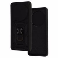 Slenkančios kameros šarvuotas dėklas telefonui Realme 14 Pro Plus 5G juodas