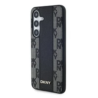 DKNY Odinis langeliais raštuotas magnetinis dėklas Samsung Galaxy S24+ - juodas