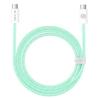 Blavec Kabelis Candy pintas - Type C į Type C - PD 60W 3A 1 metras Apple CarPlay/Android Auto (CCA-CC3GN10) žalias