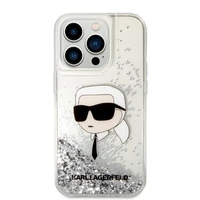 Karl Lagerfeld KLHCP14LLNKHCH iPhone 14 Pro 6.1" kietasis dėklas sidabrinis/sidabrinis Blizgus Karl Head