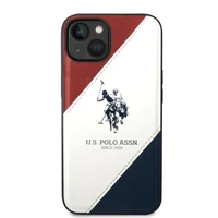 Dėklas telefonui (m) US Polo USHCP14MPSO3 iPhone 14 Plus 6.7" - balta balta trijų spalvų įspaudas