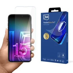 Hibridinis stiklas 3mk FlexibleGlass Pro skirtas Apple iPhone 15 Pro