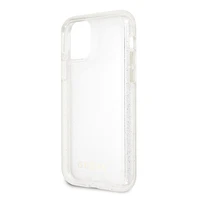 Guess GUHCN58PCGLSI iPhone 11 Pro sidabriškas kietasis dėklas Glitter