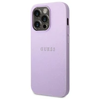 Guess Saffiano dirželis dėklas telefonui iPhone 14 Pro - violetinis