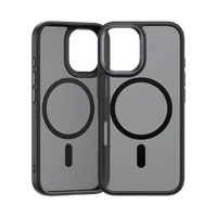 Benks Magnetic Mist dėklas su metaliniu rėmu iPhone 16 Pro juodas