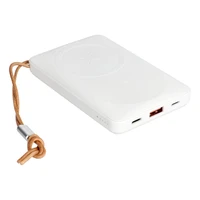 VEGER išorinė baterija 10000 mAh su belaidžiu įkrovimu, suderinama su MagSafe PD QC3.0 2A 20W MagOn (VP1151 / W1151) balta