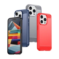 Lankstus anglies rašto dėklas telefonui iPhone 15 Pro Carbon Case - juodas