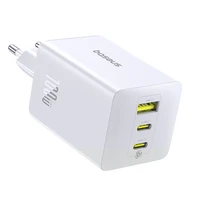 Baseus EnerFill FE11 2 x USB-C / USB-A 100W sieninis įkroviklis - baltas