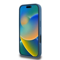 Guess 4G Spausdintas Dryžuotas Magnētinis dėklas iPhone 16 Pro - mėlynas