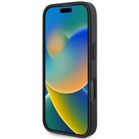 BMW Parašas Odinis Tekstūruotas ir Linija Magnetinis dėklas telefonui iPhone 16 Pro - juodas