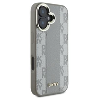 DKNY Languotas raštas magnetinis iPhone 16 dėklas - smėlinis