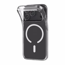 Puro 0.3 MAG itin plonas TPU dėklas telefonui suderinamas su Magnetiniu įkrovimu iPhone 17 Pro - skaidrus