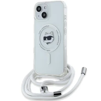 Karl Lagerfeld IML Choupette Head & Cord Magnetinis dėklas iPhone 14 / 13 / 15 - skaidrus