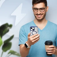 Dux Ducis Clin2 dėklas iPhone 14 Plus magnetinis MagSafe dėklas mėlynas