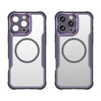 Lyderiaujanti serija Magnetinis silikoninis dėklas telefonui iPhone 16 Pro (m) - violetinis