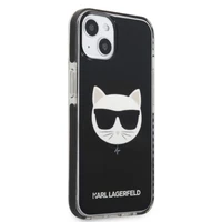 Karl Lagerfeld KLHCP13MTPECK iPhone 13 6.1" kietas dėklas juodas/juodas Choupette Galva