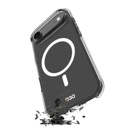 Puro Impact skaidrus D3O TPU+PC magnetinis dėklas telefonui iPhone 17 Air - permatomas