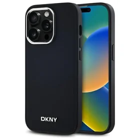DKNY Paprastas logotipas Magnetinis dėklas telefonui iPhone 14 Pro - juodas
