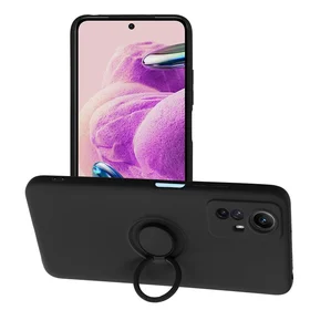 SILIKONINIS ŽIEDAS dėklas telefonui XIAOMI Redmi Note 12S juodas