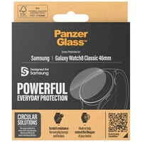 PanzerGlass grūdinto stiklo apsauginis stiklas Samsung Galaxy Watch 8 Classic 46mm - permatomas